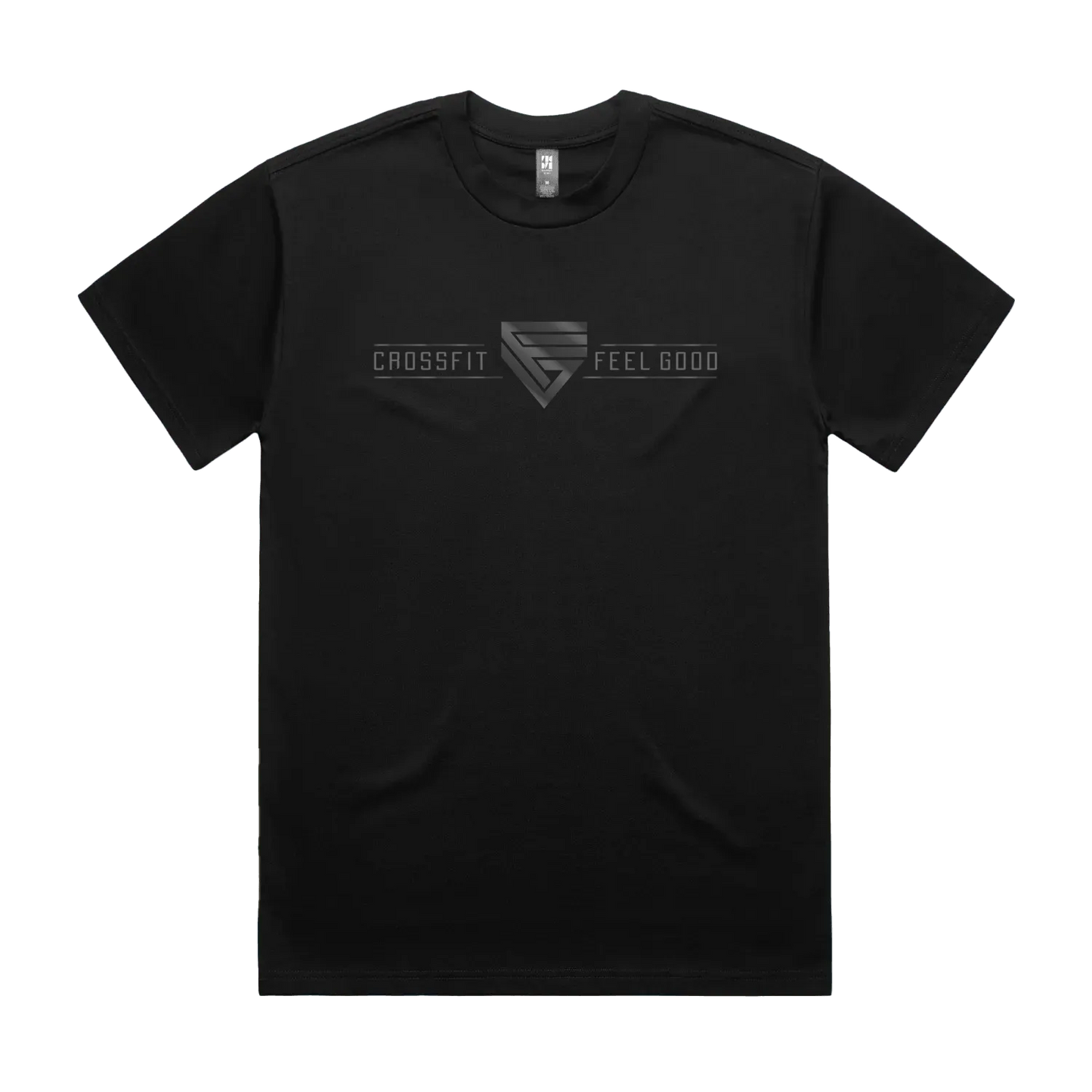 Black front flat lay