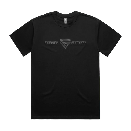 Black front flat lay